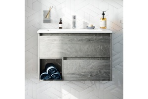 Тумба с раковиной STWORKI Карлстад 75 дуб рошелье