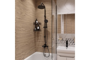 Смеситель для ванны с душем DIWO Суздаль SU-02b черный матовый - 3