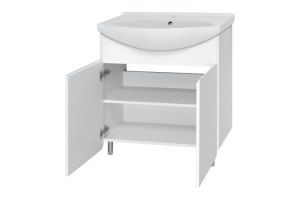 Тумба под раковину Misty Чегет 75 белая глянцевая - 2