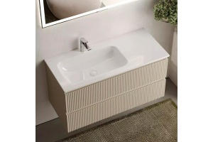 Тумба под раковину Sancos Snob R левая 99х44 бежевая - 2