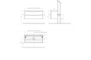 Тумба под раковину Belbagno Marino-Cer 80 светлое дерево - 3