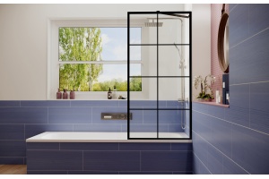 Шторка на ванну Ambassador Bath Screens 16041209 80х140, профиль черный - 3