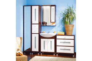 Зеркало-шкаф Бриклаер Бали 62 венге, белый глянец, R - 2