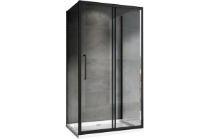 Душевой уголок Abber Schwarzer Diamant 150х80 черный (AG30150BH-S80B-S80B)