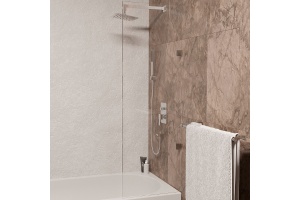 Шторка на ванну RGW Screens SC-056-2 50x150 профиль хром стекло прозрачное