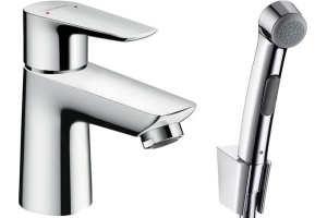 Смеситель Hansgrohe Talis E 71729000 для раковины с гигиеническим душем, с донным клапаном Push-Open