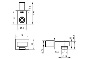 Шланговое подключение Villeroy&Boch хром - 2