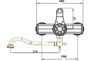 Смеситель для раковины Bronze de Luxe Windsor (10111) - 2