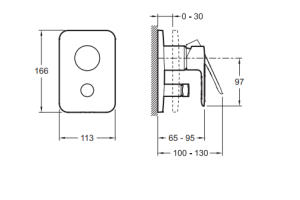 Смеситель Jacob Delafon July E98714-CP для ванны с душем - 2