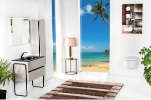 Шкаф - пенал Armadi Art Vallessi 35 подвесной бежевый матовый - 2