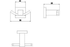 Крючок Timo  (10012/00 chrome) - 2