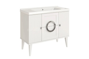 Тумба под раковину без столешницы ASB-Woodline Федерика 100 напольная, белая