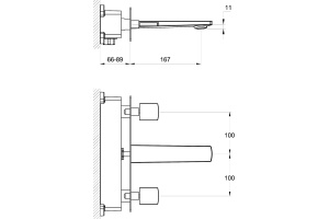 Смеситель BelBagno Carin CAR BLI CRM для раковины, С ВНУТРЕННЕЙ ЧАСТЬЮ - 2