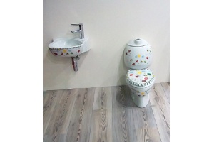 Унитаз-компакт Creavit Cocuk CK311D с декором - 2
