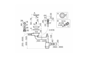 Сифон для кухонной мойки Omoikiri античная латунь (4956615) - 2