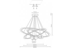Подвесной светодиодный светильник Velante 431-303-06 - 2