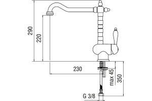 Смеситель Franke Old England 115.0060.360 для кухонной мойки - 2