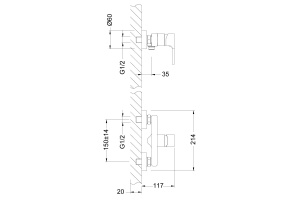 Смеситель Lemark Aura LM0603C для душа - 2