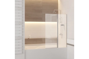 Шторка на ванну RGW Screens SC-11 120х140 профиль хром стекло прозрачное - 2