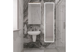 Комплект раковина с полупьедесталом  Раковина STWORKI Дублин 50 + Сифон для раковины Wirquin Минор с отводом для стиральной машины + Полупьедестал STW