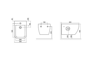 Подвесное биде Excellent Ness белое глянцевое - 3