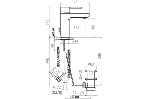 Смеситель для раковины Rav Slezak Zambezi хром (ZA027.5) - 2