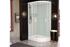 Душевая кабина Frank F412L White левосторонняя низкий поддон