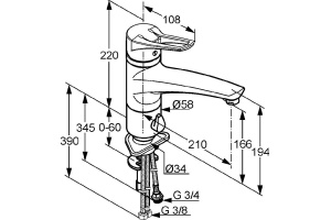 Смеситель для кухонной мойки Kludi  хром (399060562) - 3
