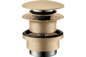 Донный клапан для раковины Hansgrohe шлифованная бронза