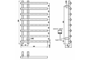 Электрический полотенцесушитель Boheme Uno нержавеющая сталь - 2