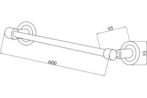 Полотенцедержатель Boheme Murano бронза - 2