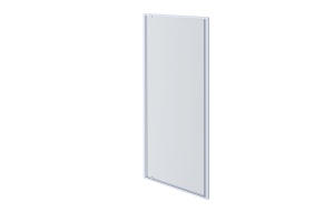 AQ ARI PI 10020CH Душевая дверь, распашная 1000x2000 профиль хром, стекло прозрачное