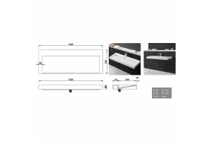 Раковина - столешница Armadi Art Flat 120 белый - 3