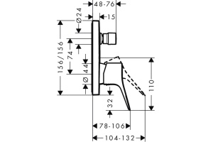 Смеситель для душа Hansgrohe Vivenis черный матовый - 3