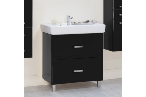Тумба с раковиной Акватон Америна Н 80 черная