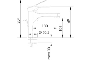 Смеситель для раковины Remer Class Line L10L - 2