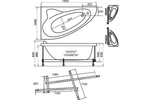 Акриловая ванна Triton Кайли 150х100 L, Щ0000048090 - 2