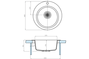 Мойка кухонная AQUATON Иверия терракотовая - 3