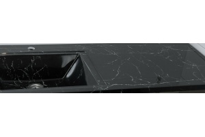 Раковина Stella Polar Мадлен 120 L на стиральную машину черный - 2