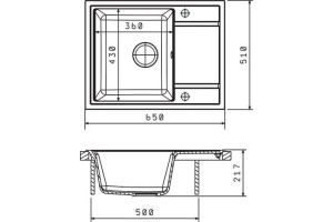 Мойка кухонная Florentina Липси 650 жасмин - 2