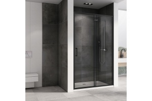 Душевая дверь ABBER Schwarzer Diamant 150X190 профиль черный стекло прозрачное - 2