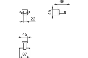 Крючок Ideal Standard Iom Square двойной (E2193AA) - 3