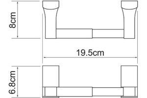 Держатель туалетной бумаги Wasserkraft Leine K-5022 - 3