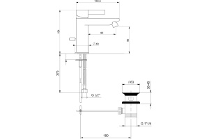 Смеситель Webert DoReMi DR840102015 для биде, хром - 2