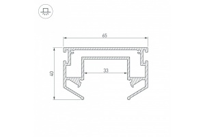 Профиль-держатель Arlight LGD-Strech-4TR-2000 033090 - 2