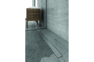 Желоб BERGES водосток C1 Norma 600, матовый хром, S-сифон D50 H60 боковой - 2