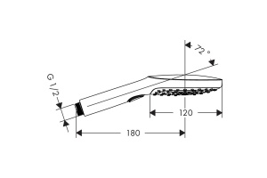 Ручной душ hansgrohe Raindance Select E 120 3jet - 3