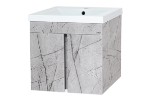 Тумба под раковину Misty Торос 50 серая глянцевая