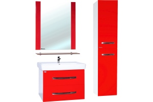 Шкаф-пенал Bellezza Рокко 35 подвесной красный универсальный - 2