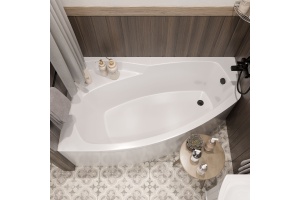 Акриловая ванна STWORKI Монтре 150x90 L, с каркасом - 2